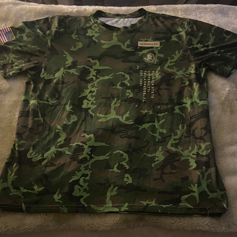Nike Camo Green Kids Short Sleeve Tee